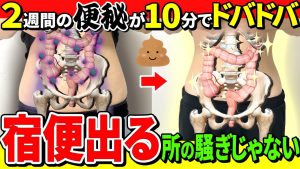 【腸内大洗浄で58kg→49kg✨】寝たまま10分で便秘改善リンパ🔥